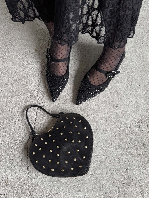 BALERINY HEGO'S MILANO EMERY-230 STONES BLACK