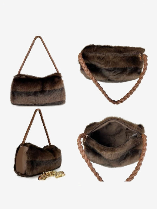 TOREBKA DAMSKA HEGO'S MILANO REMB22 ECOPELLICCIA TAUPE