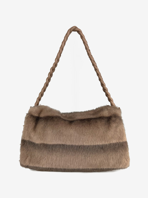 TOREBKA DAMSKA HEGO'S MILANO REMB22 ECOPELLICCIA TAUPE