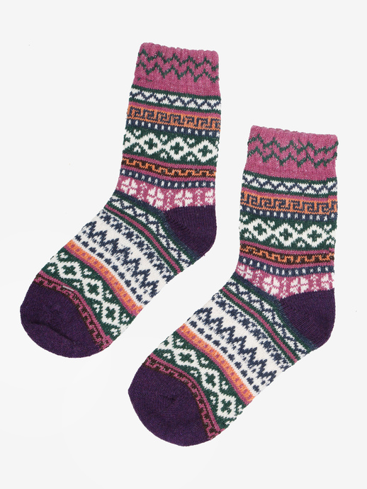 SKARPETY HEGO'S MILANO SKARPETKI ZIMOWE FIOLETOWE