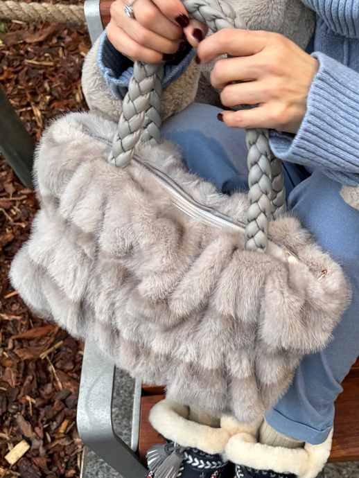 TOREBKA DAMSKA HEGO'S MILANO B36 ECOPELLICCIA GRIGIO