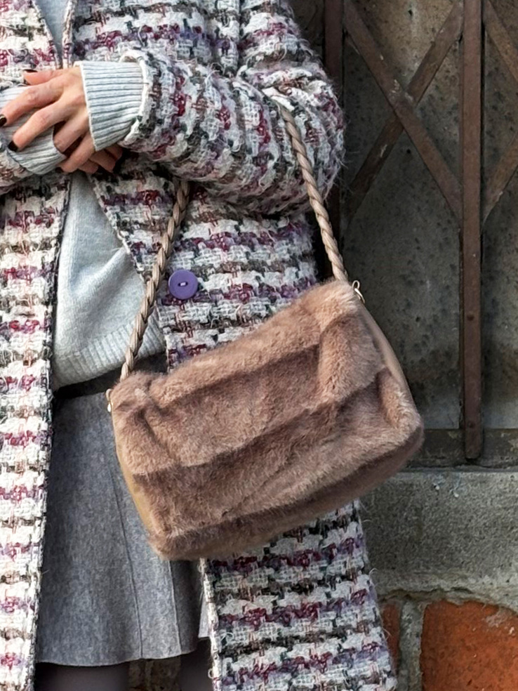 TOREBKA DAMSKA HEGO'S MILANO REMB22 ECOPELLICCIA TAUPE