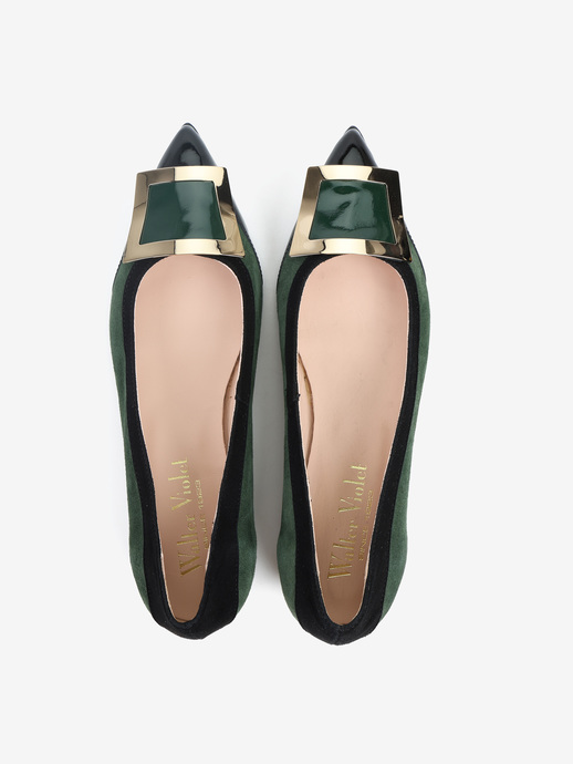 BALERINY HEGO'S MILANO 89854 CAMOSCIO VERDE