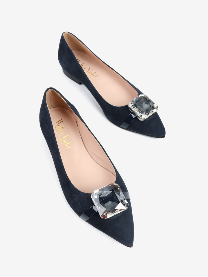 GRANATOWE BALERINY HEGO'S MILANO