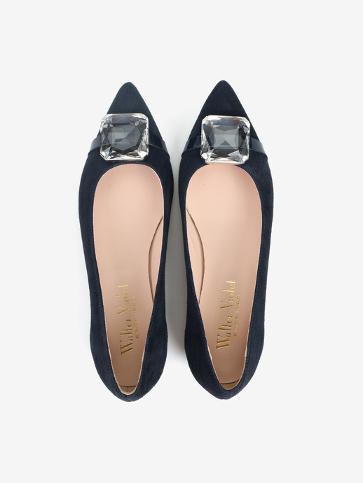 BALERINY HEGO'S MILANO 89852 CAMOSCIO BLUE