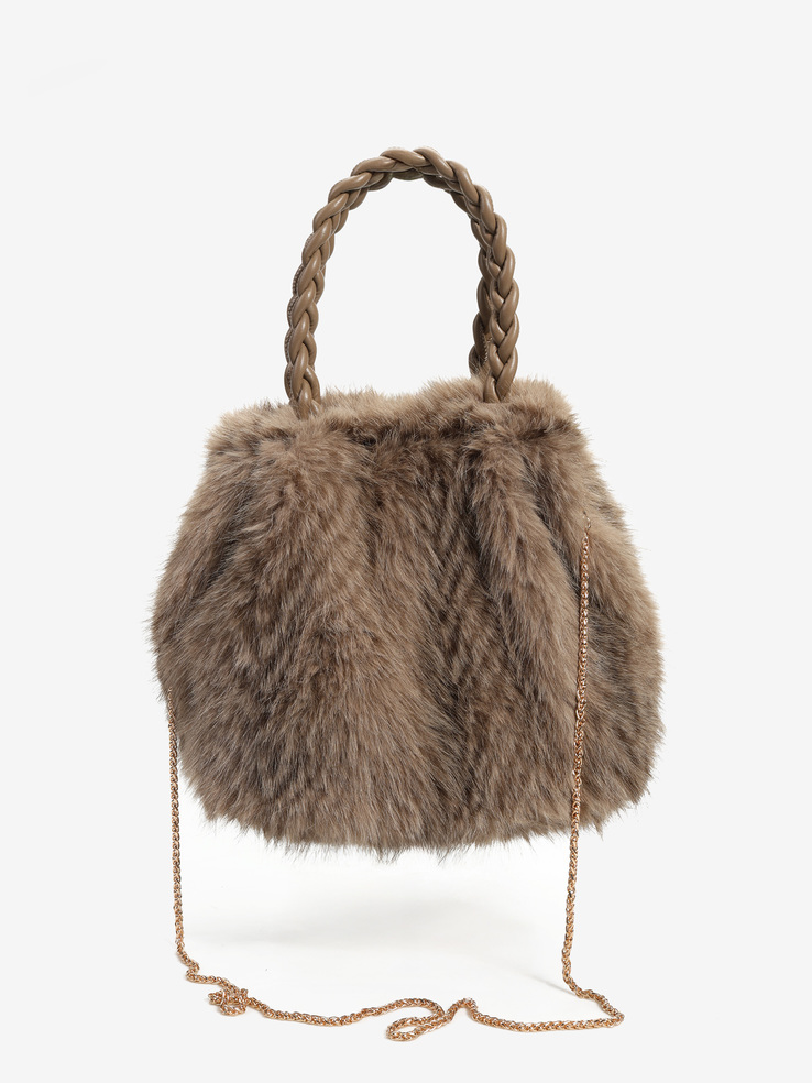 TOREBKA DAMSKA HEGO'S MILANO BA15512 ECOPELLICCIA TAUPE