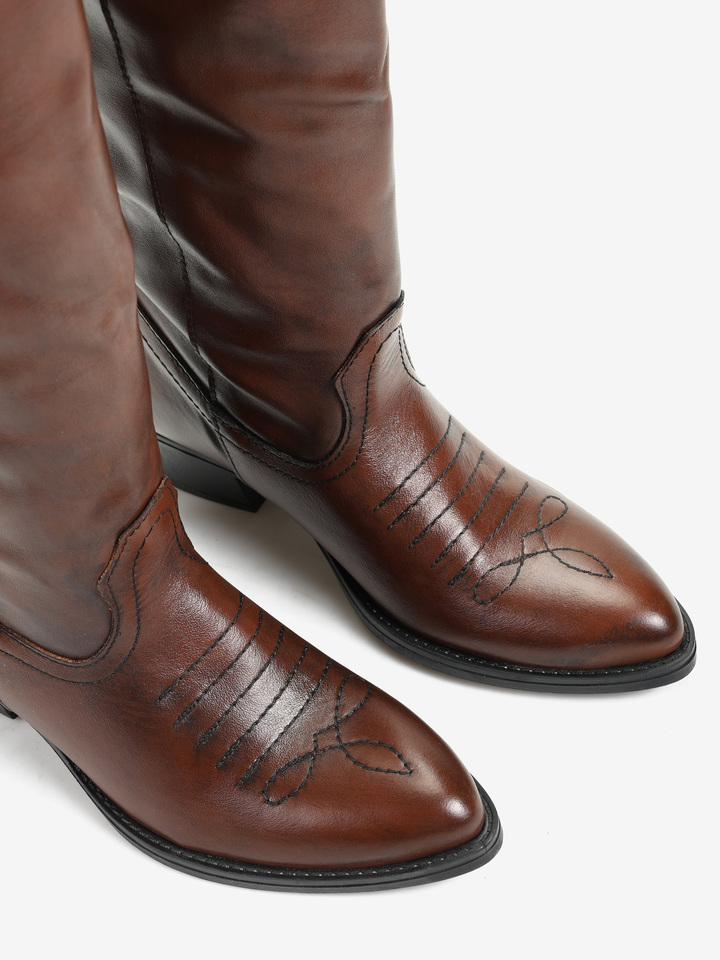 SKÓRZANE KOWBOJKI HEGO'S MILANO