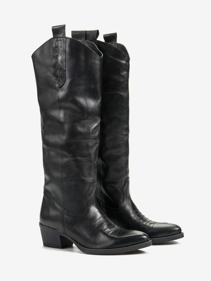 CZARNE KOWBOJKI HEGO'S MILANO