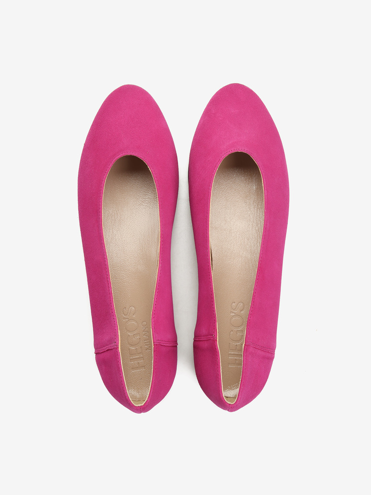 BALERINY HEGO'S Milano 1868 CAMOSCIO MAGENTA
