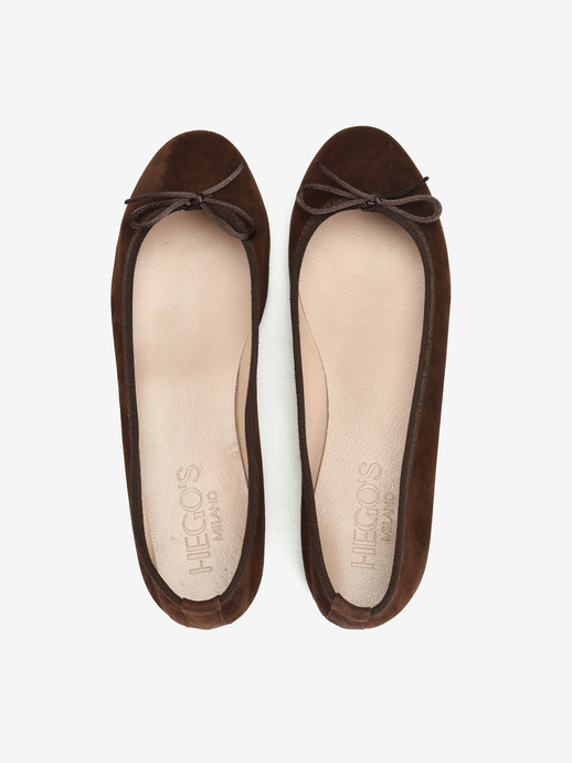 BALERINY HEGO'S MILANO 1864 CAMOSCIO CAFFE