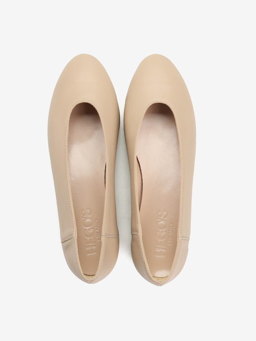 BALERINY HEGO'S Milano 1868 NAPPA TAUPE