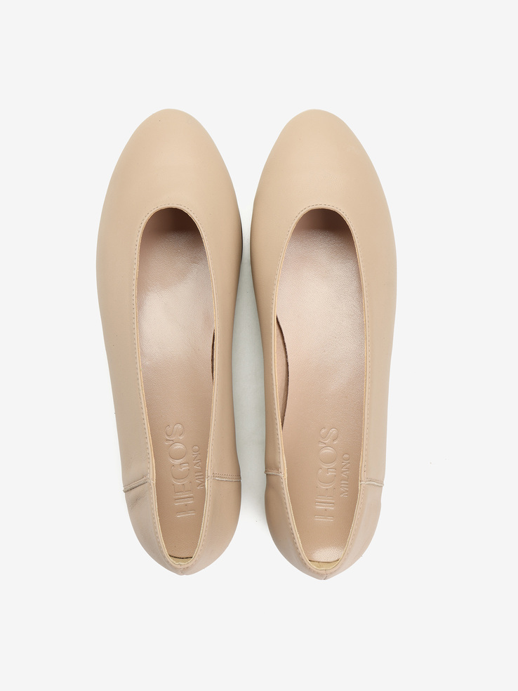 BALERINY HEGO'S Milano 1868 NAPPA TAUPE