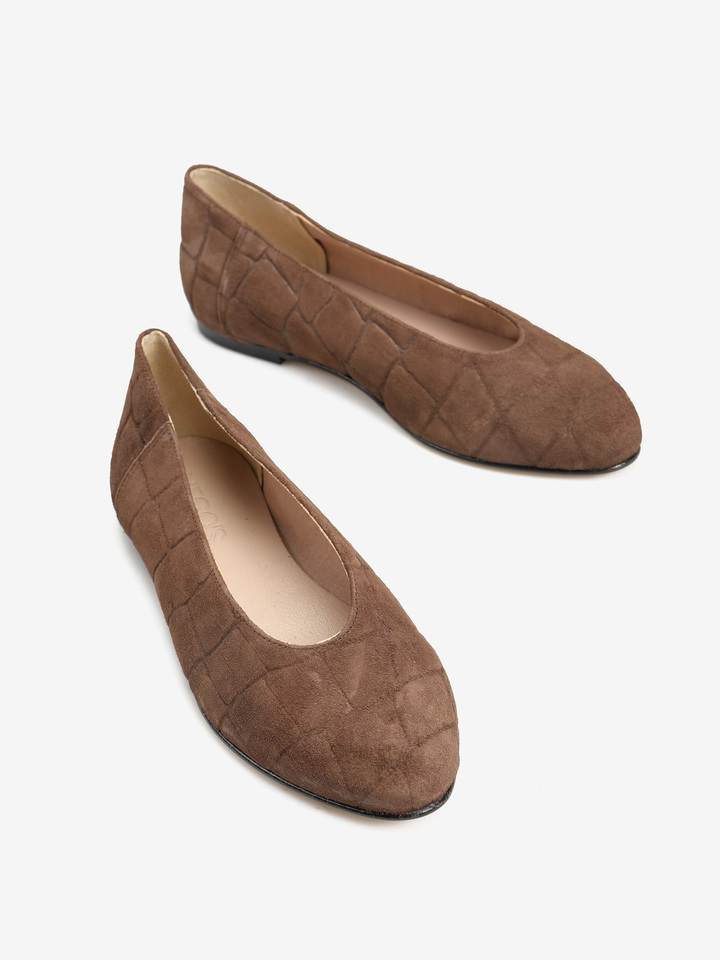 BRĄZOWE BALERINY  HEGO'S MILANO