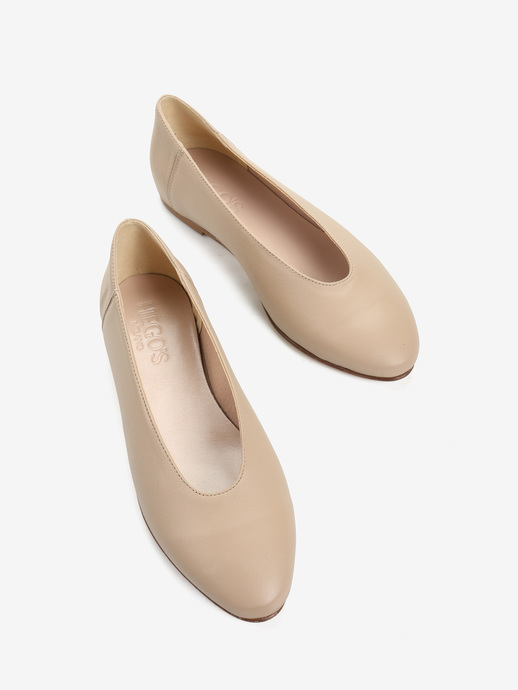 BALERINY HEGO'S Milano 1868 NAPPA TAUPE