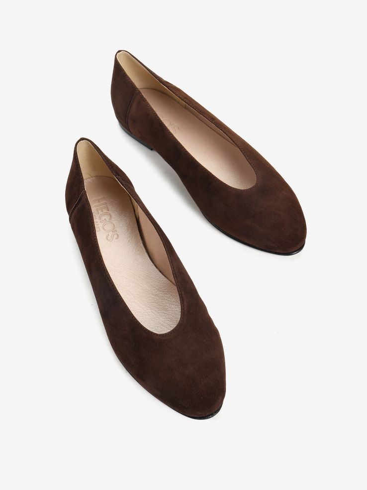 BALERINY HEGO'S Milano 1868 CAMOSCIO CAFFE