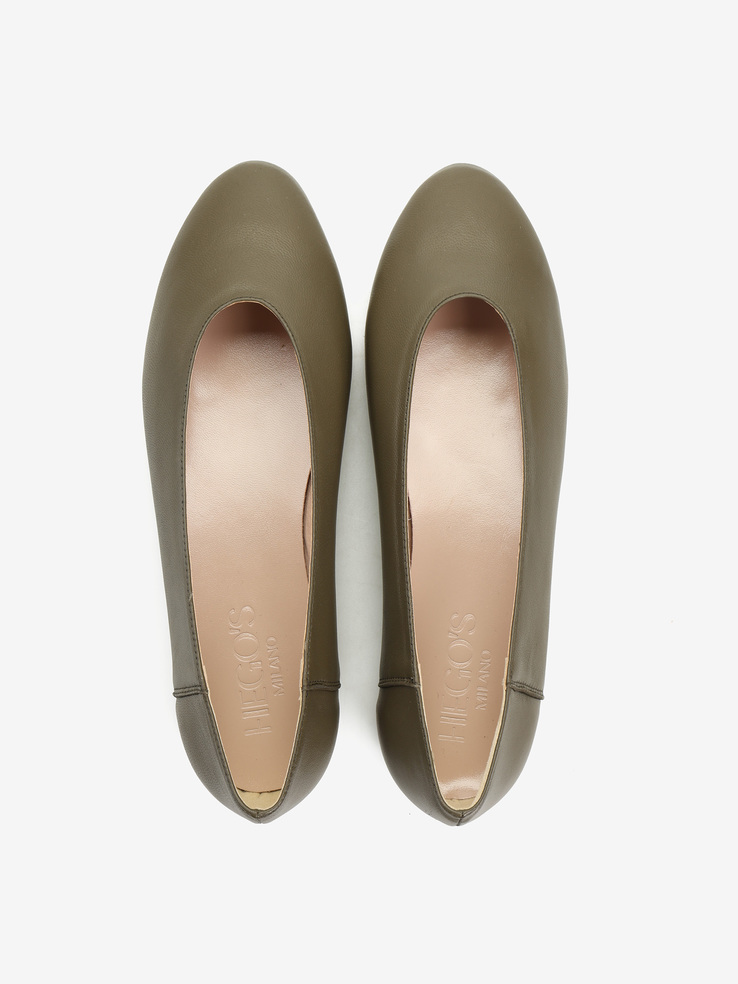 BALERINY HEGO'S Milano 1868 NAPPA MILITARE