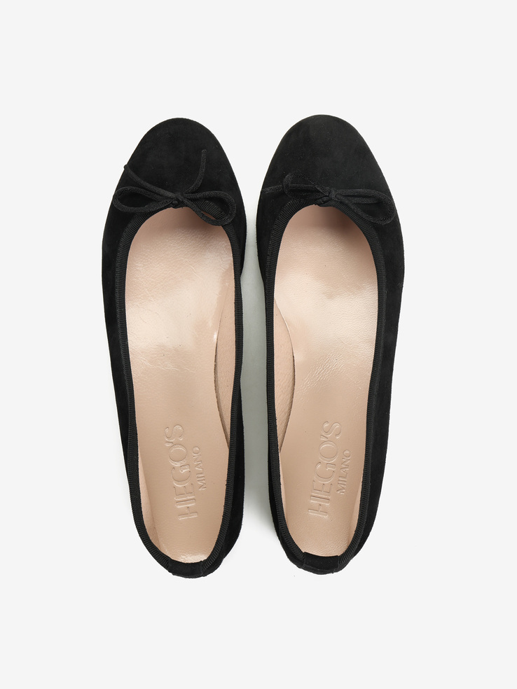 BALERINY HEGO'S Milano 1864 CAMOSCIO NERO