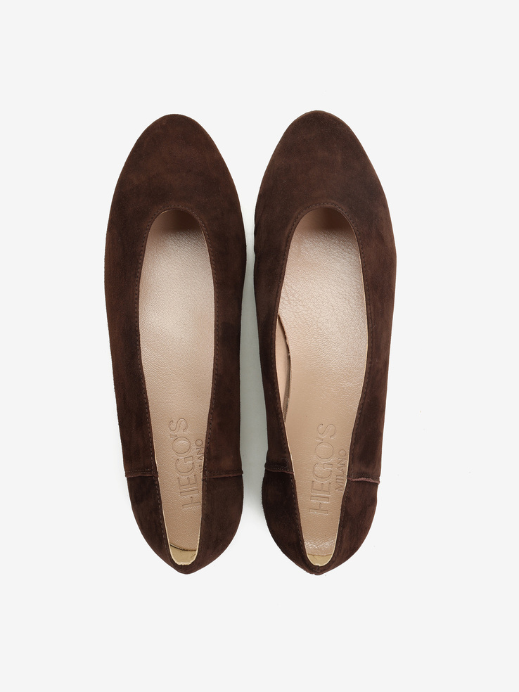 BALERINY HEGO'S Milano 1868 CAMOSCIO CAFFE