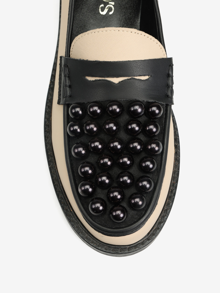 MOKASYNY Z PERŁAMI HEGO'S MILANO