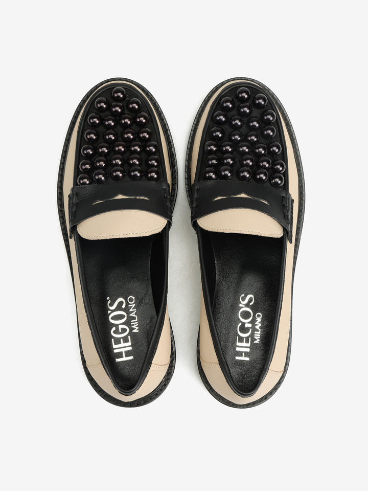 MOKASYNY Z PERŁAMI HEGO'S MILANO