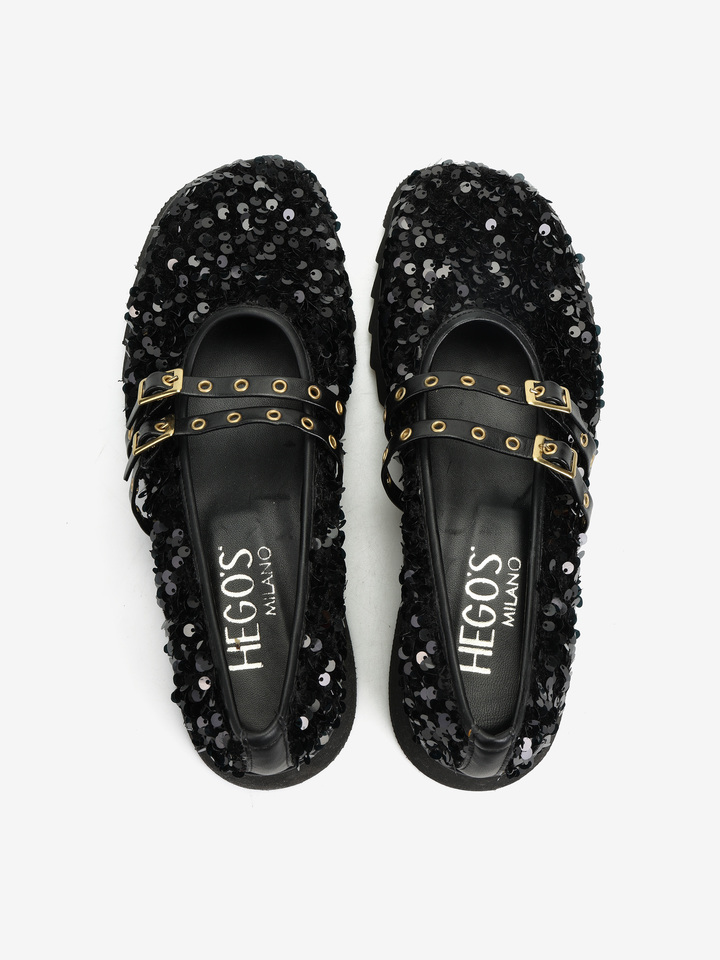 CZARNE BALERINY HEGO'S MILANO