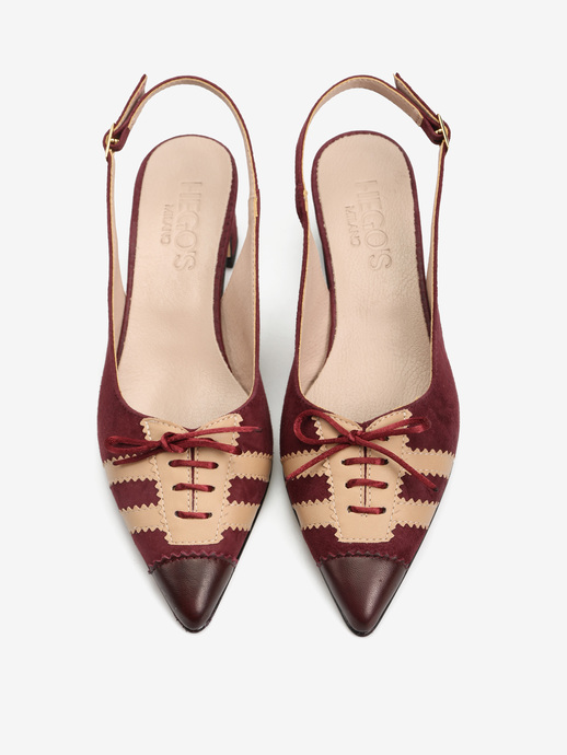 CZÓŁENKA HEGO'S MILANO 2089 NAPPA BORDO/BORDO