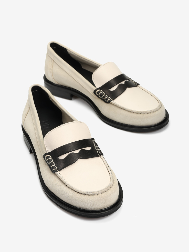 MOKASYNY HEGO'S MILANO ELSA-N252 CAMOSCIO GHIACCIO/AVORIO