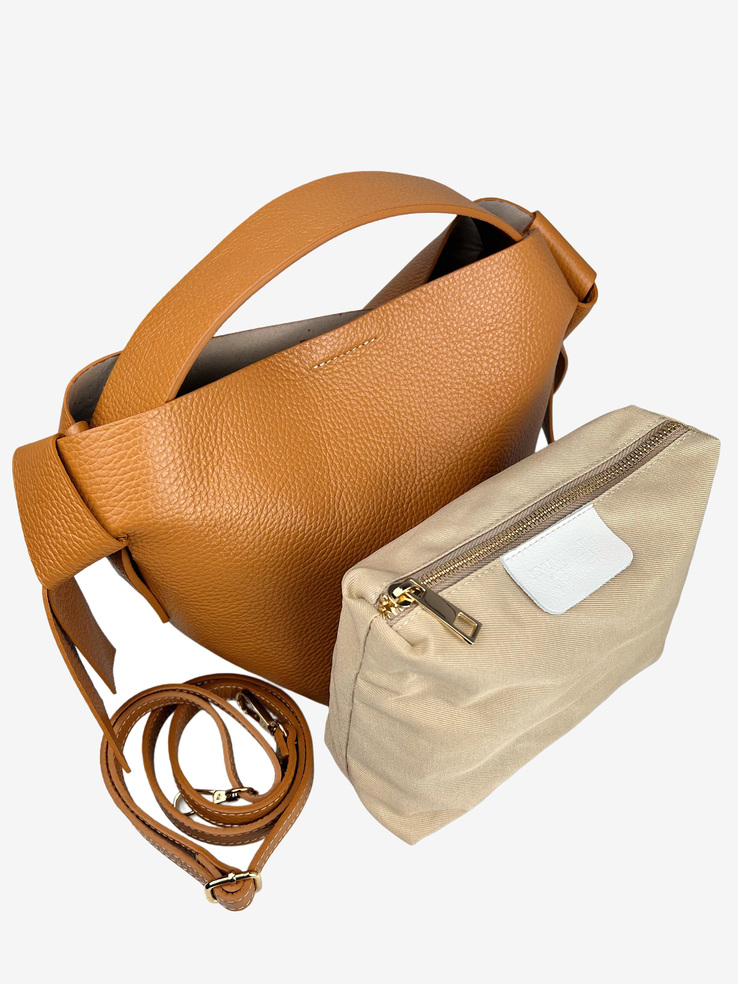 TOREBKA DAMSKA HEGO'S MILANO 056 MARTELLATO CUOIO