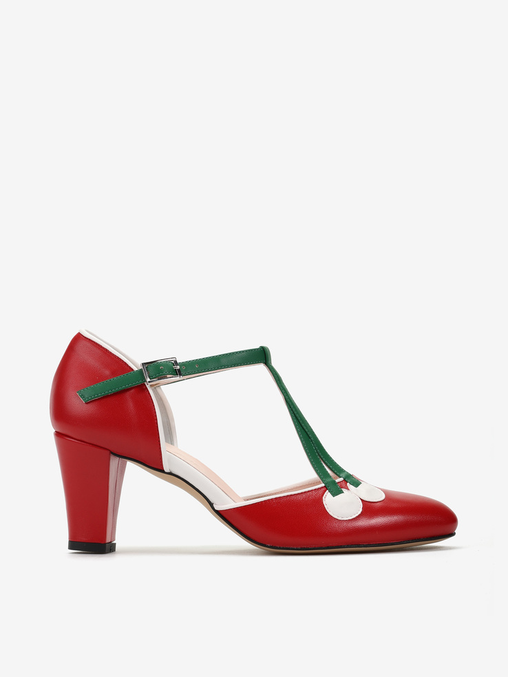 CZÓŁENKA HEGO'S MILANO 2573 NAPPA ROSSO/BIANCO