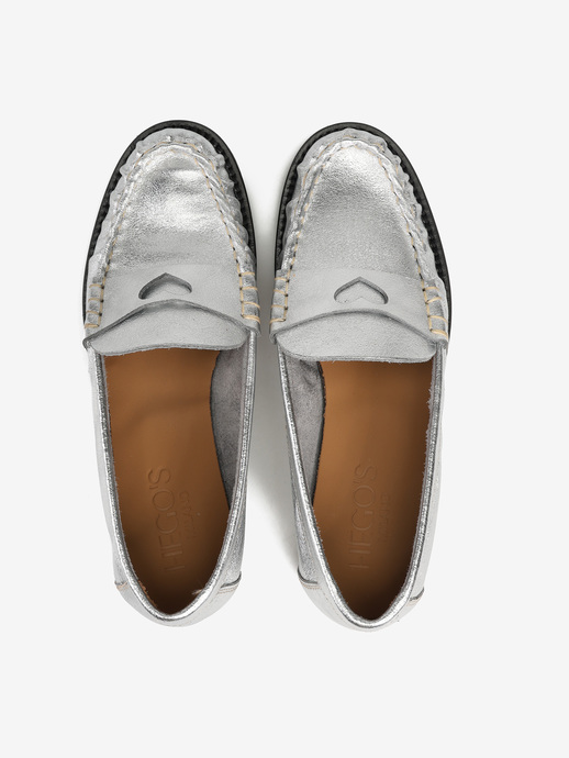 MOKASYNY HEGO'S MILANO 3601 LAMINATO ARGENTO