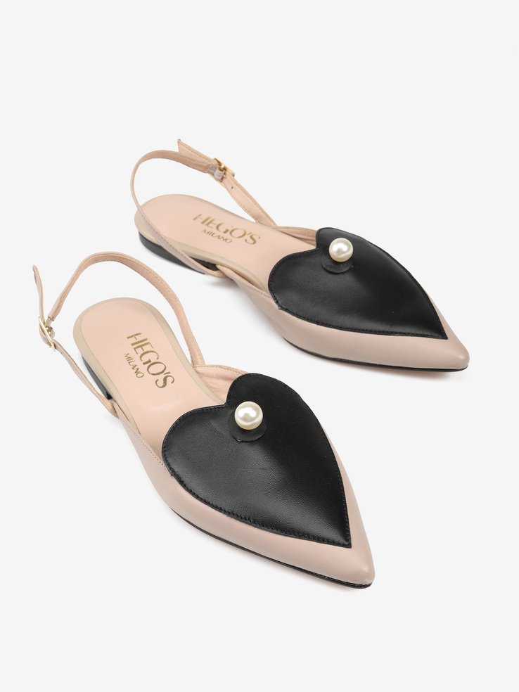 BALERINY HEGO'S MILANO 2093 NAPPA AVENA/NERO