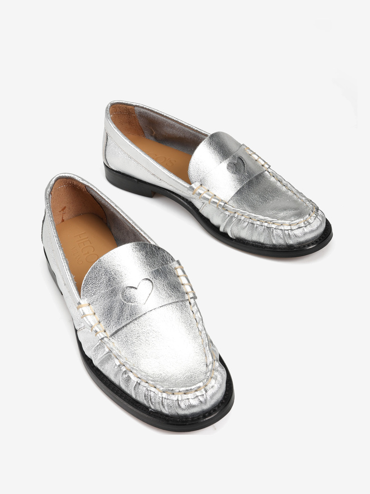 MOKASYNY HEGO'S MILANO 3601 LAMINATO ARGENTO