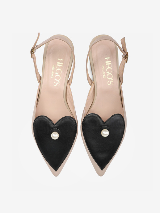 BALERINY HEGO'S MILANO 2093 NAPPA AVENA/NERO