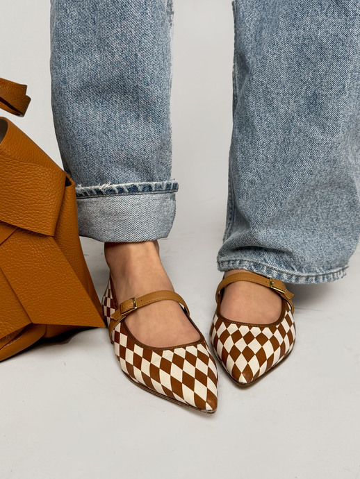 BALERINY HEGO'S MILANO 116L ROMBO CUOIO