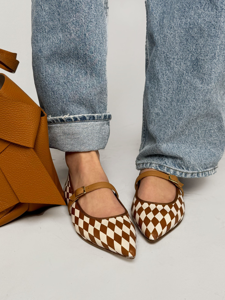 BALERINY HEGO'S MILANO 116L ROMBO CUOIO