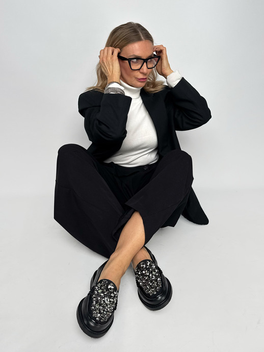 MOKASYNY HEGO'S Milano 1995 NAPPA NERO