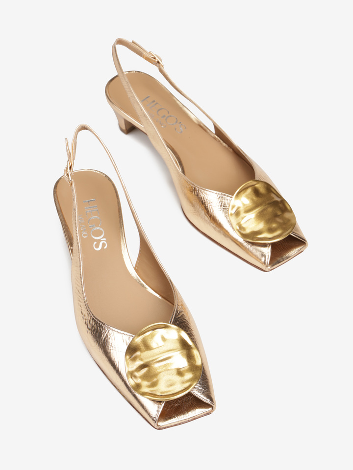ZŁOTE SANDAŁY HEGO'S MILANO