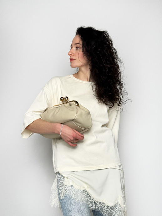 TOREBKA DAMSKA HEGO'S MILANO 9136M MARTELLATO CREMA