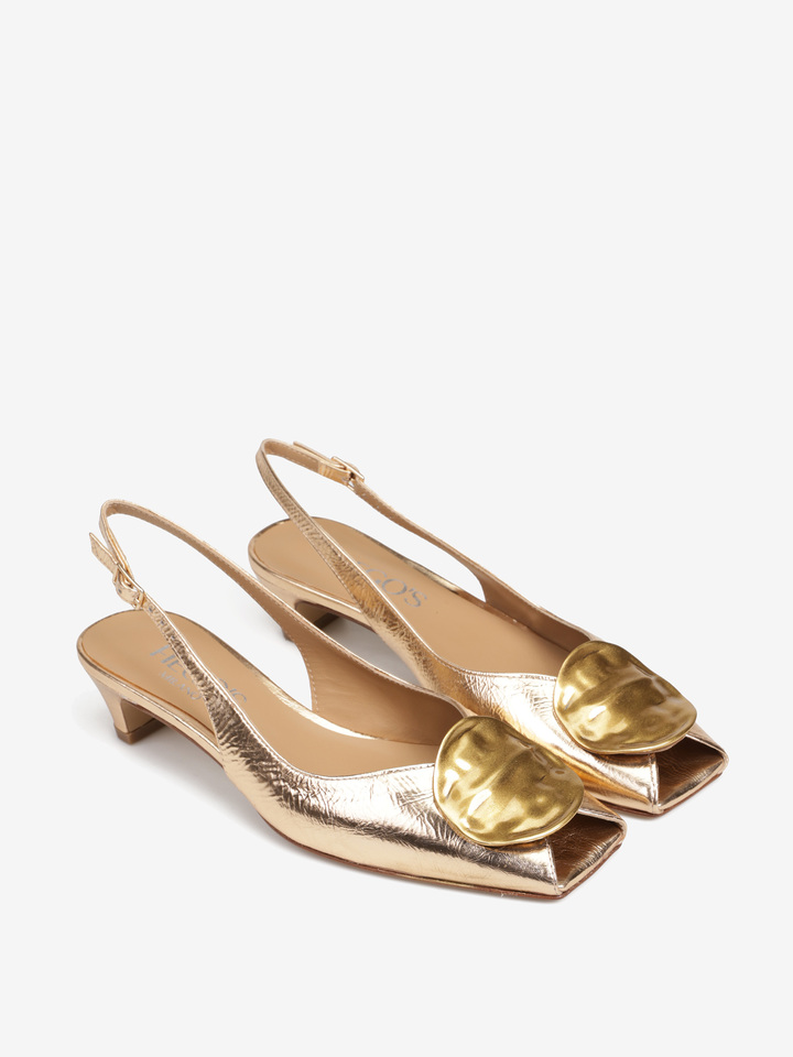 ZŁOTE SANDAŁY HEGO'S MILANO