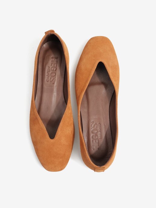 BALERINY HEGO'S MILANO 1921 SUEDE COGNAC
