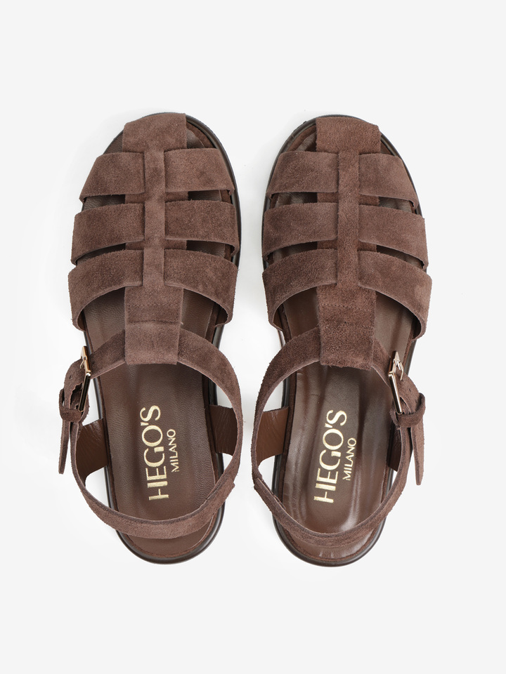 BRĄZOWE SANDAŁY HEGO'S MILANO