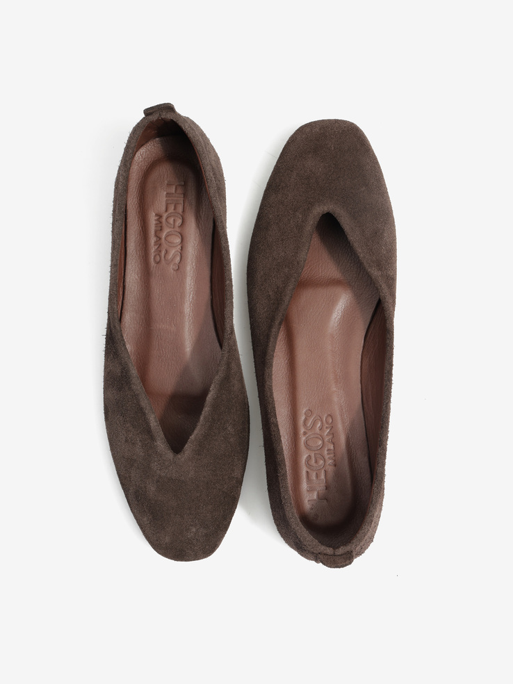 BALERINY HEGO'S MILANO 1921 SUEDE BROWN