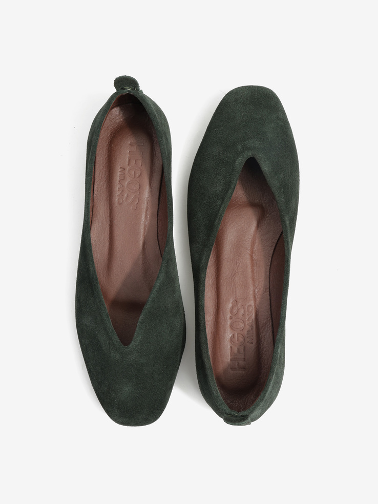 BALERINY HEGO'S MILANO 1921 SUEDE KHAKI