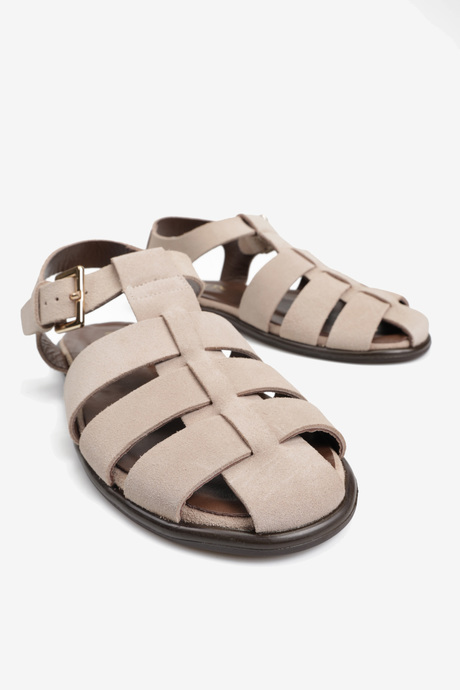 SANDAŁY HEGO'S MILANO RGN70 SUEDE BEIGE