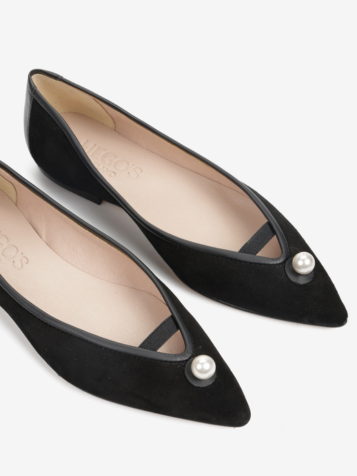 BALERINY HEGO'S MILANO 2092 CAMOSCIO NERO