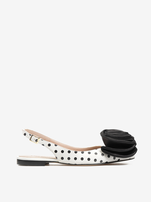 BALERINY HEGO'S MILANO 1828 POIS BIANCO