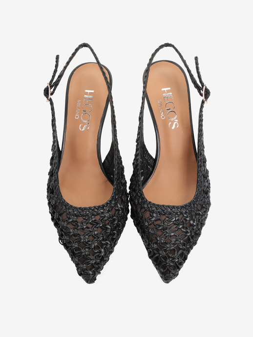 SZPILKI HEGO'S MILANO R1306 INTRECCIO NERO
