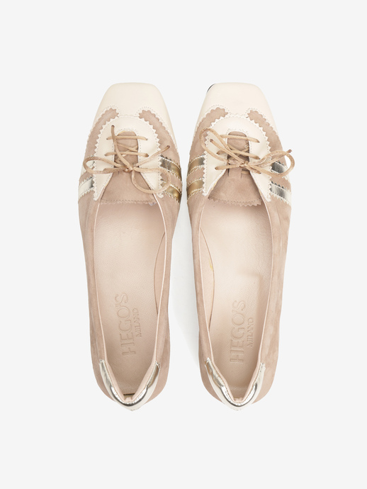 BALERINY HEGO'S MILANO 2088 NAPPA ICE/TAUPE