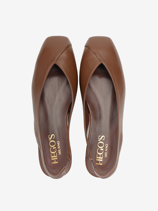 BALERINY HEGO'S MILANO S212 NAPPA CHOCO