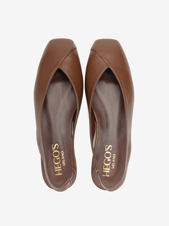 SKÓRZANE BALERINY  HEGO'S MILANO